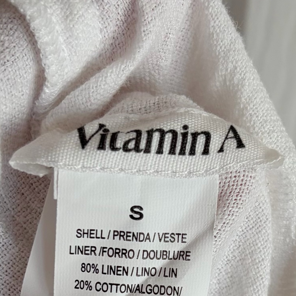 Vitamin A Mari Maxi Dress White Crinkle Linen Cotton Swim Coverup Dress - Picture 7 of 11